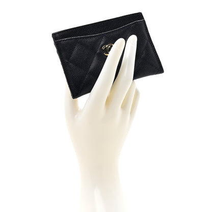 Chanel Caviar Quilted Card Holder Navy 2 of 9