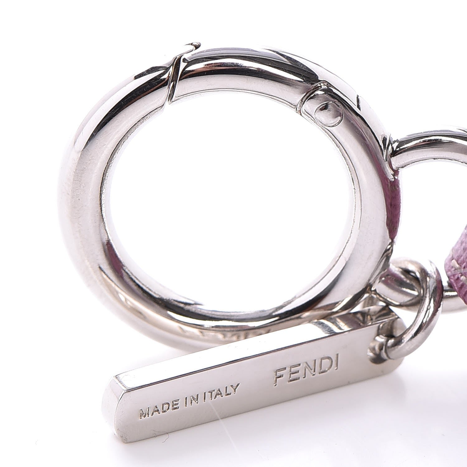 Fendi Fox Fur Jessy Jr Monster Bag Bug Charm Lilla Multicolor Perla 3 of 3