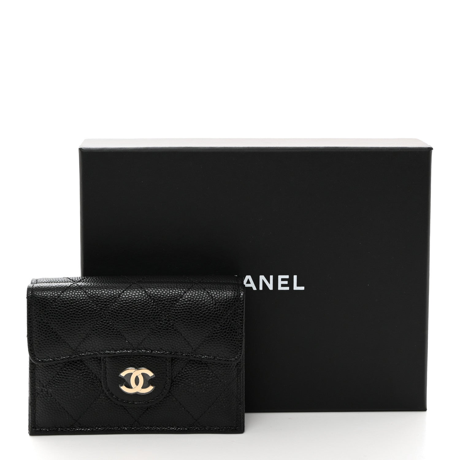 Chanel Caviar Quilted Double Flap Wallet Black 9 of 9
