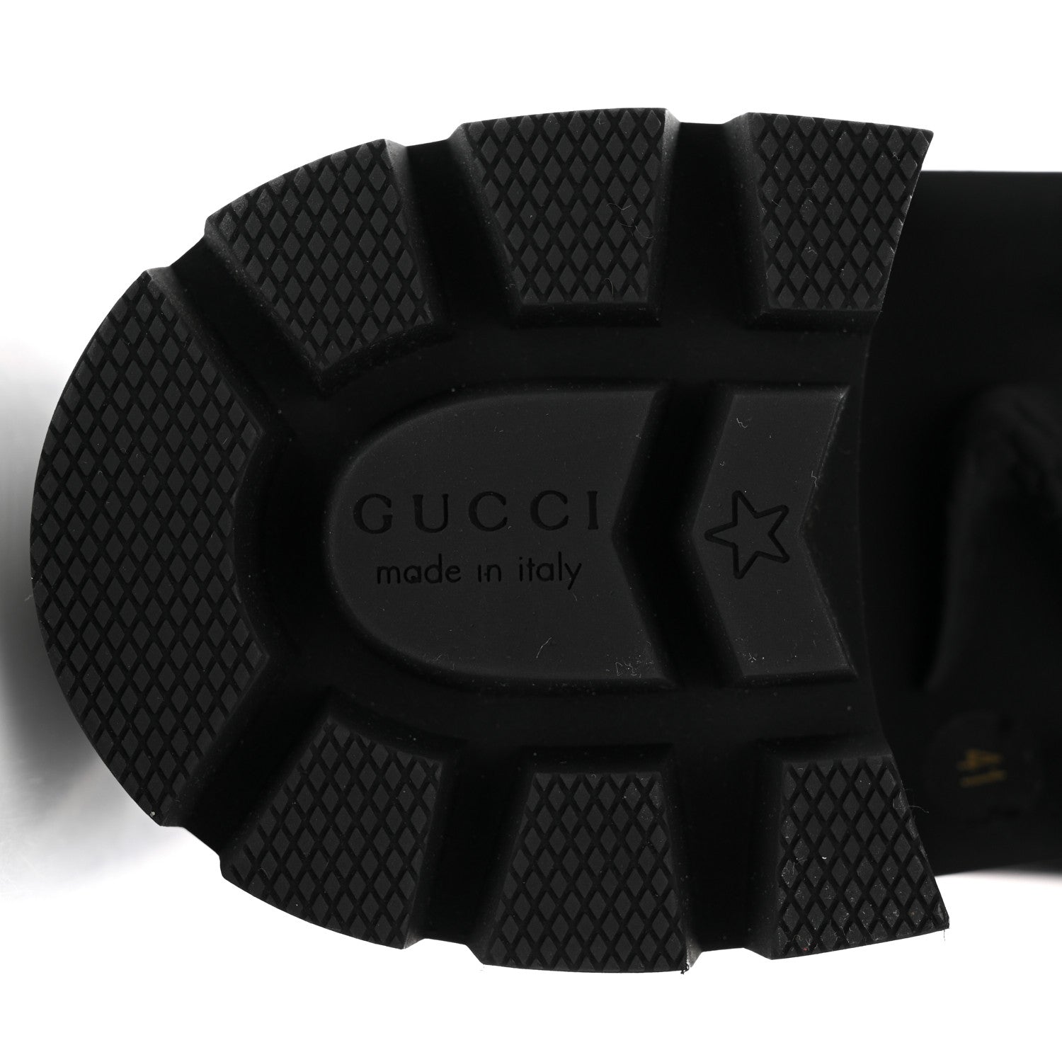 Gucci Calfskin Sylvie Web Womens Lace Up Combat Boots 41 Black 8 of 10