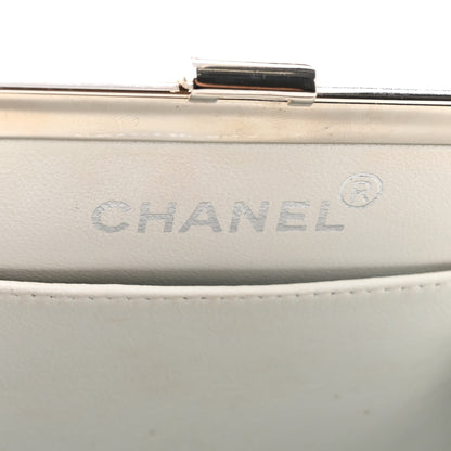 Chanel Velvet Quilted Kiss Lock Bag Orange 6 of 12