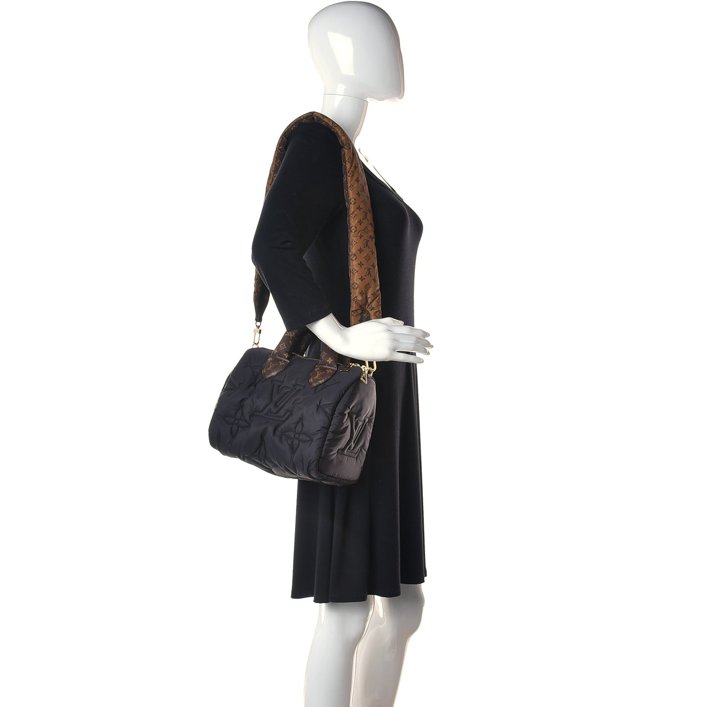 Econyl Mini Monogram Pillow Speedy Bandouliere 25 Black