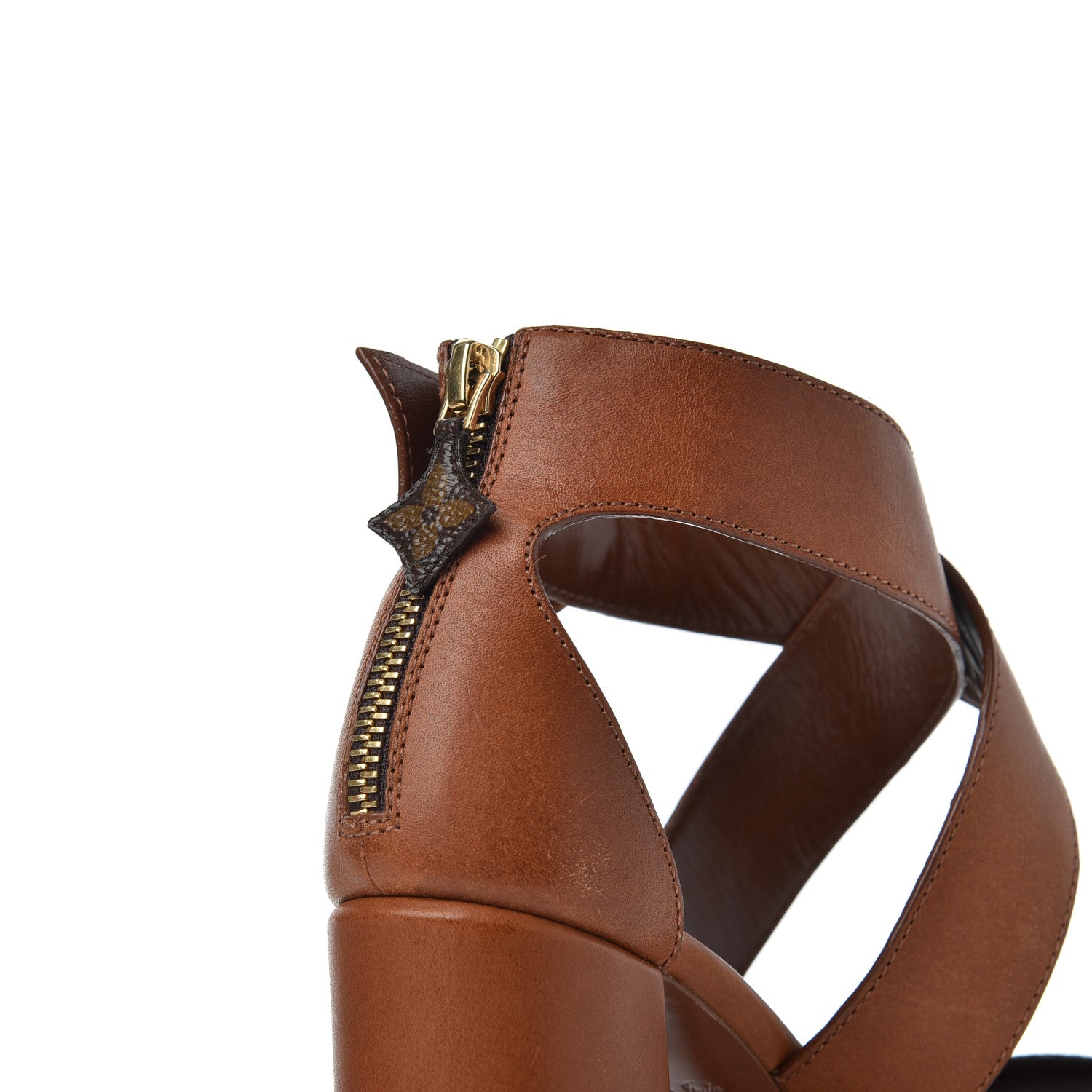 Louis Vuitton Calfskin Monogram Horizon Sandals 36 Cognac Brown 9 of 18
