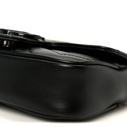 Gucci Calfskin Matelasse Monochrome GG Marmont Chain Belt Bag Black 10 of 11