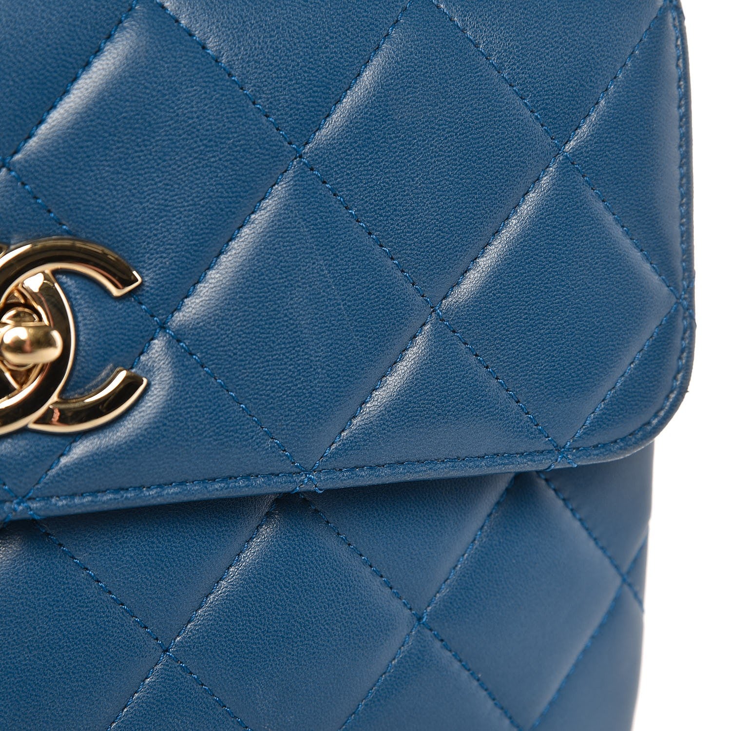 Chanel Lambskin Quilted Small Trendy CC Flap Dual Handle Bag Blue 14 of 14