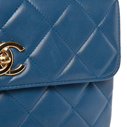 Chanel Lambskin Quilted Small Trendy CC Flap Dual Handle Bag Blue 14 of 14