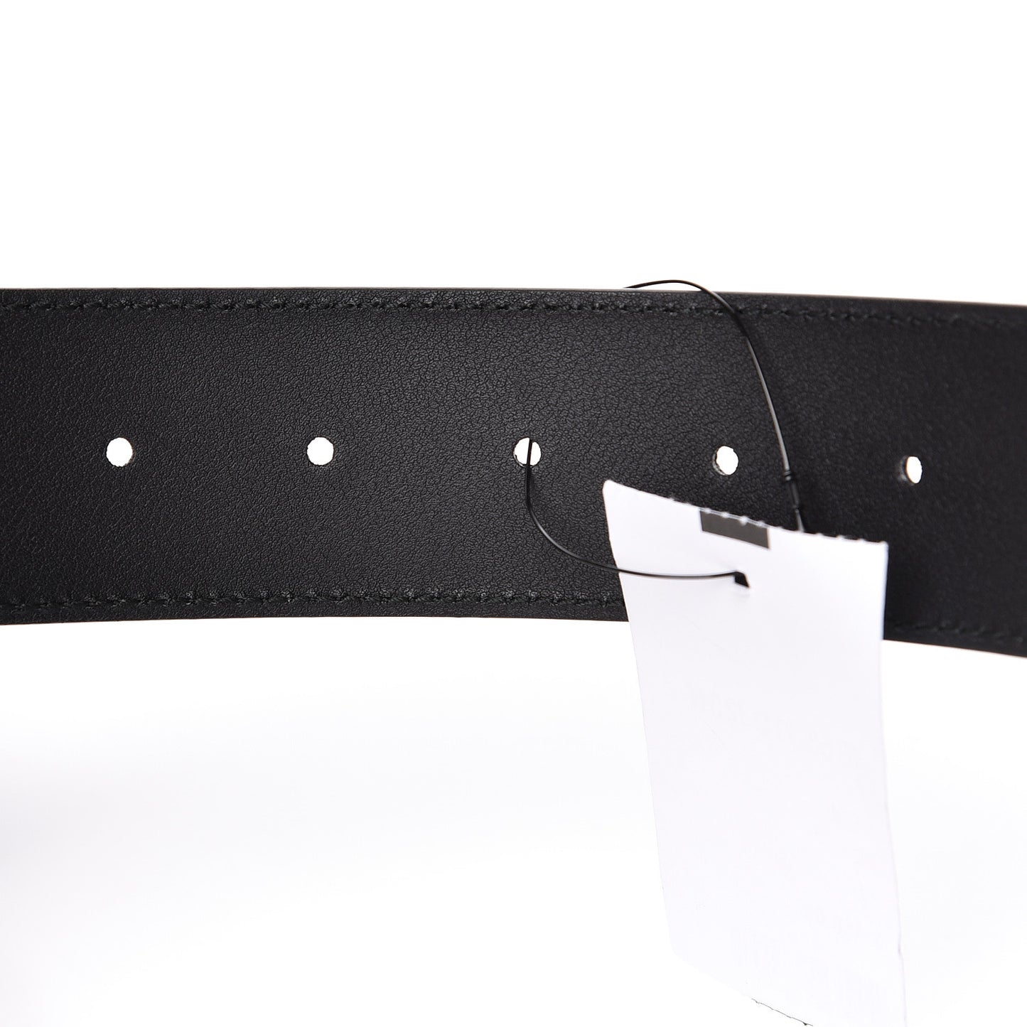 Textured Dollar Calfskin Nickel Double G 40mm Belt 90 36 Black