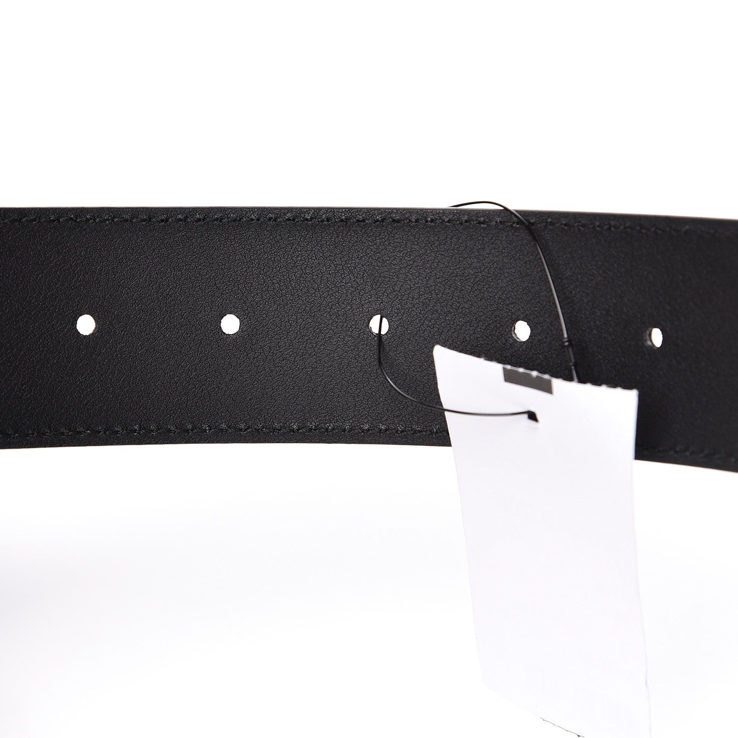 Gucci Textured Dollar Calfskin Nickel Double G 40mm Belt 90 36 Black 6 of 6