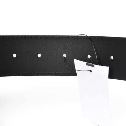 Gucci Textured Dollar Calfskin Nickel Double G 40mm Belt 90 36 Black 6 of 6