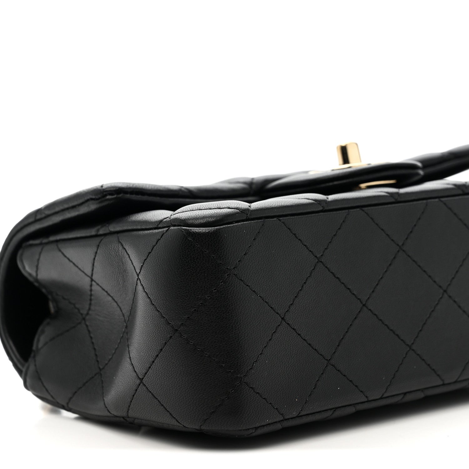 Chanel Lambskin Quilted Mini Rectangular Flap Black 9 of 11