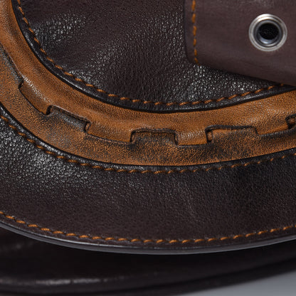 Christian Dior Calfskin Medium Gaucho Double Saddle Bag Brown 10 of 11