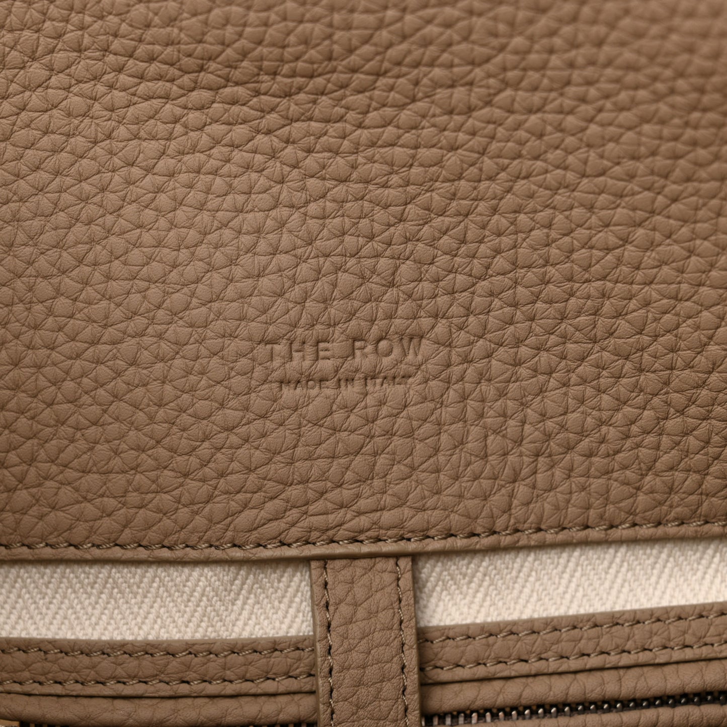 Matte Grained Calfskin Soft Margaux 15 Dark Taupe