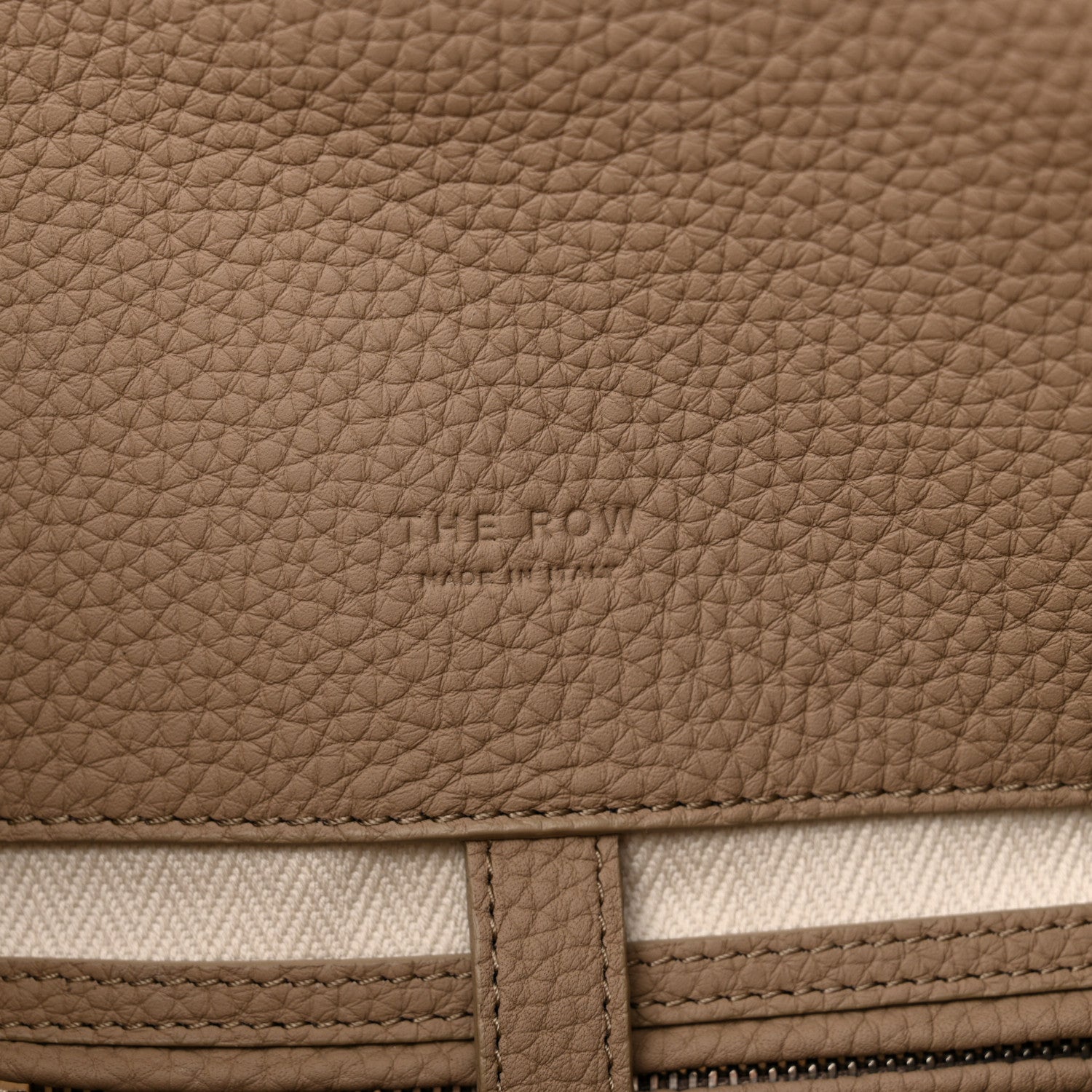 The Row Matte Grained Calfskin Soft Margaux 15 Dark Taupe 6 of 9