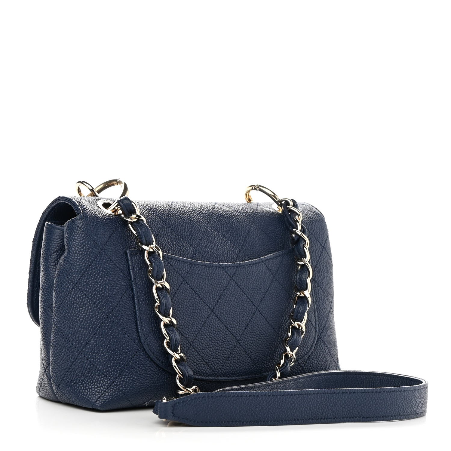 Chanel Caviar Quilted Small City Walk Flap Navy Blue 3 of 13