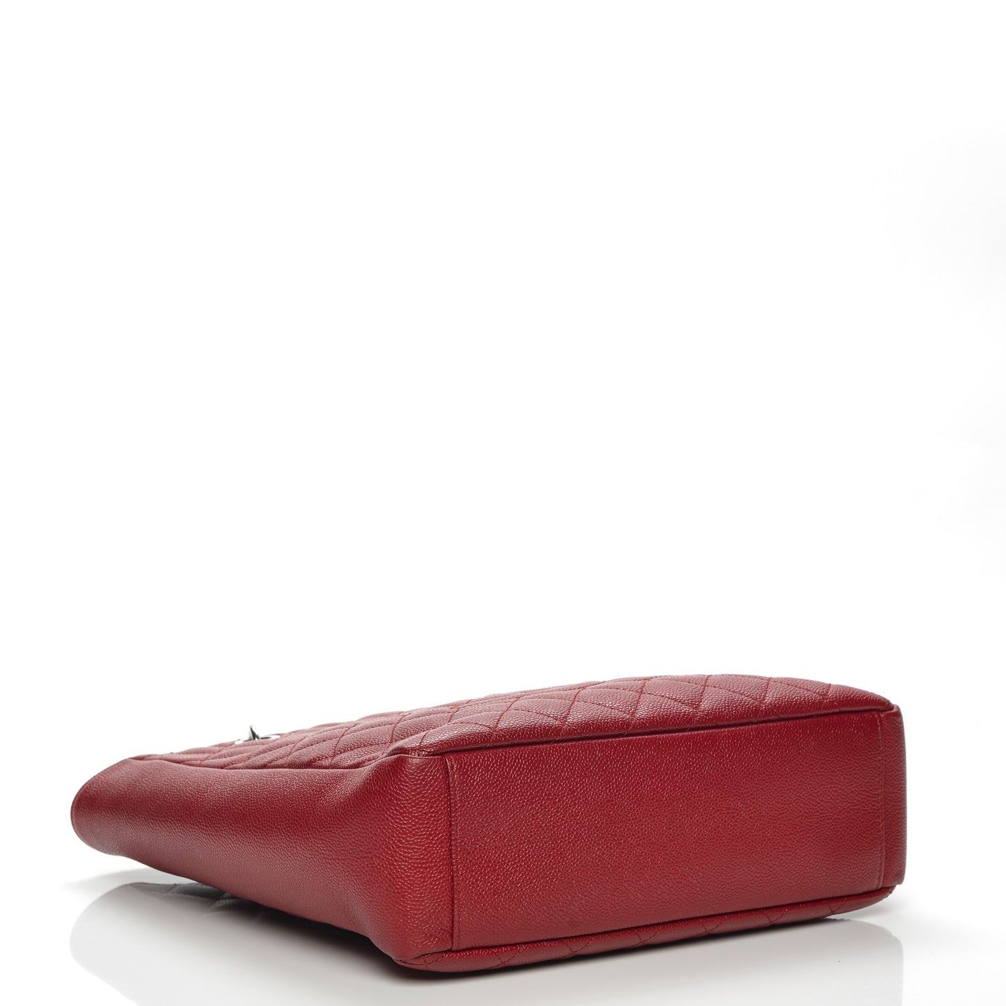 Caviar Quilted Vertical Grand Shopping Tote GST Red