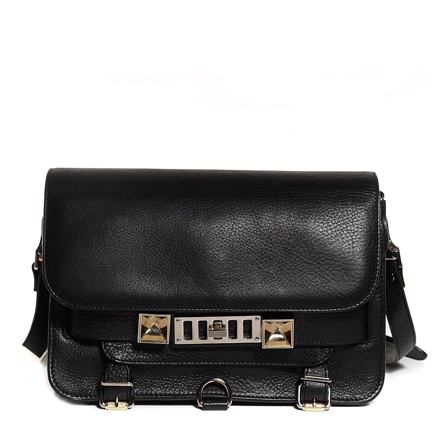Calfskin PS11 Mini Classic Shoulder Bag Black