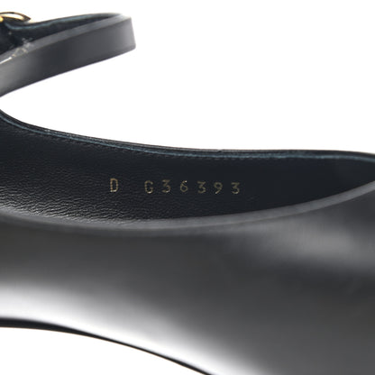 Chanel Patent Lambskin Cap Toe Mary Jane Mid Heel Strap Pumps 36 Black 15 of 20