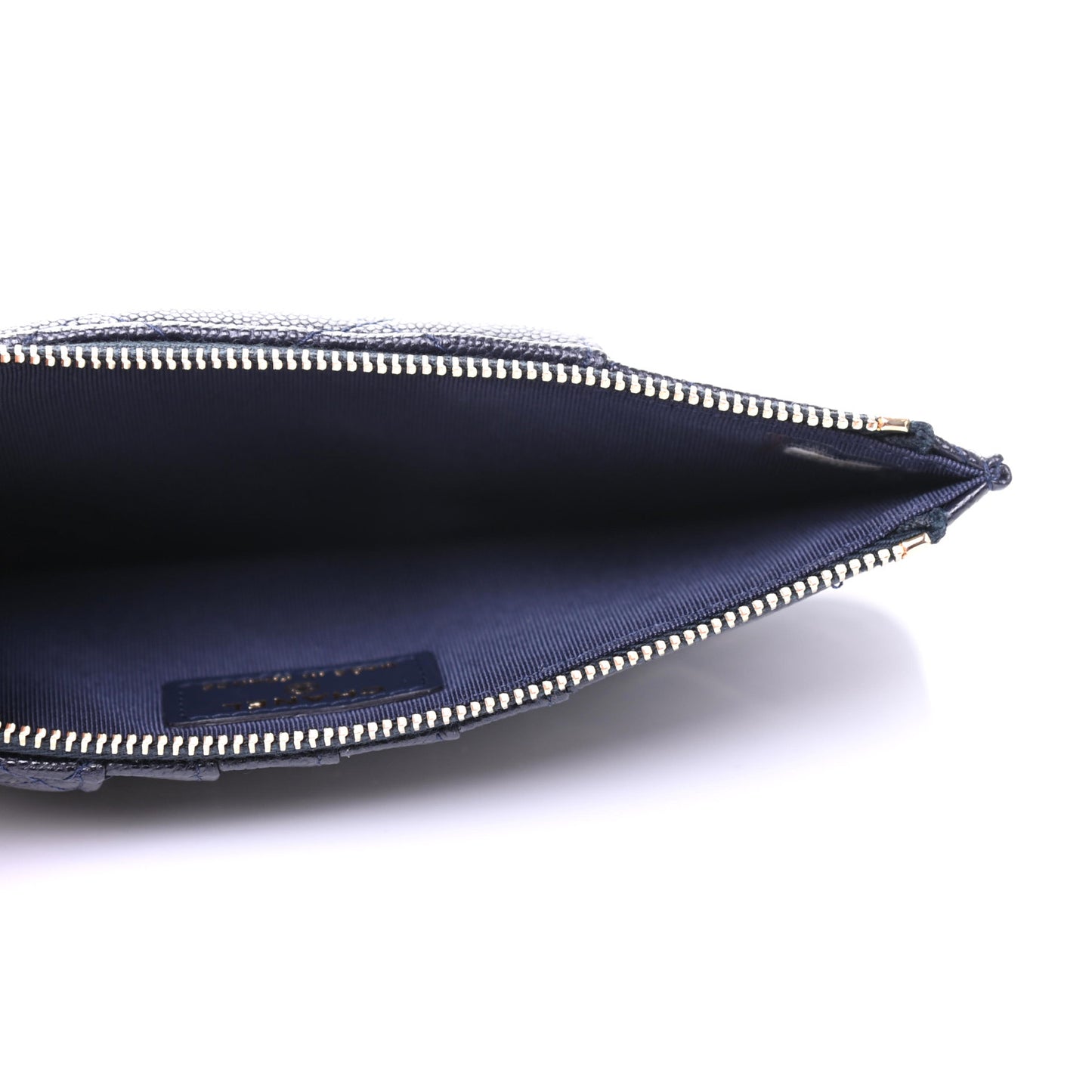 Caviar Quilted Classic iPhone Pouch Navy