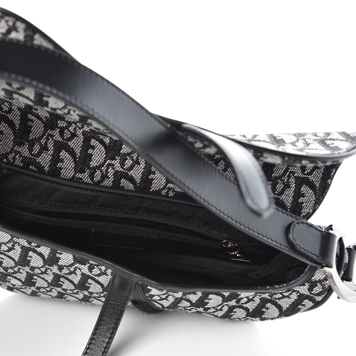 Christian Dior Monogram Saddle Bag Black 5 of 7