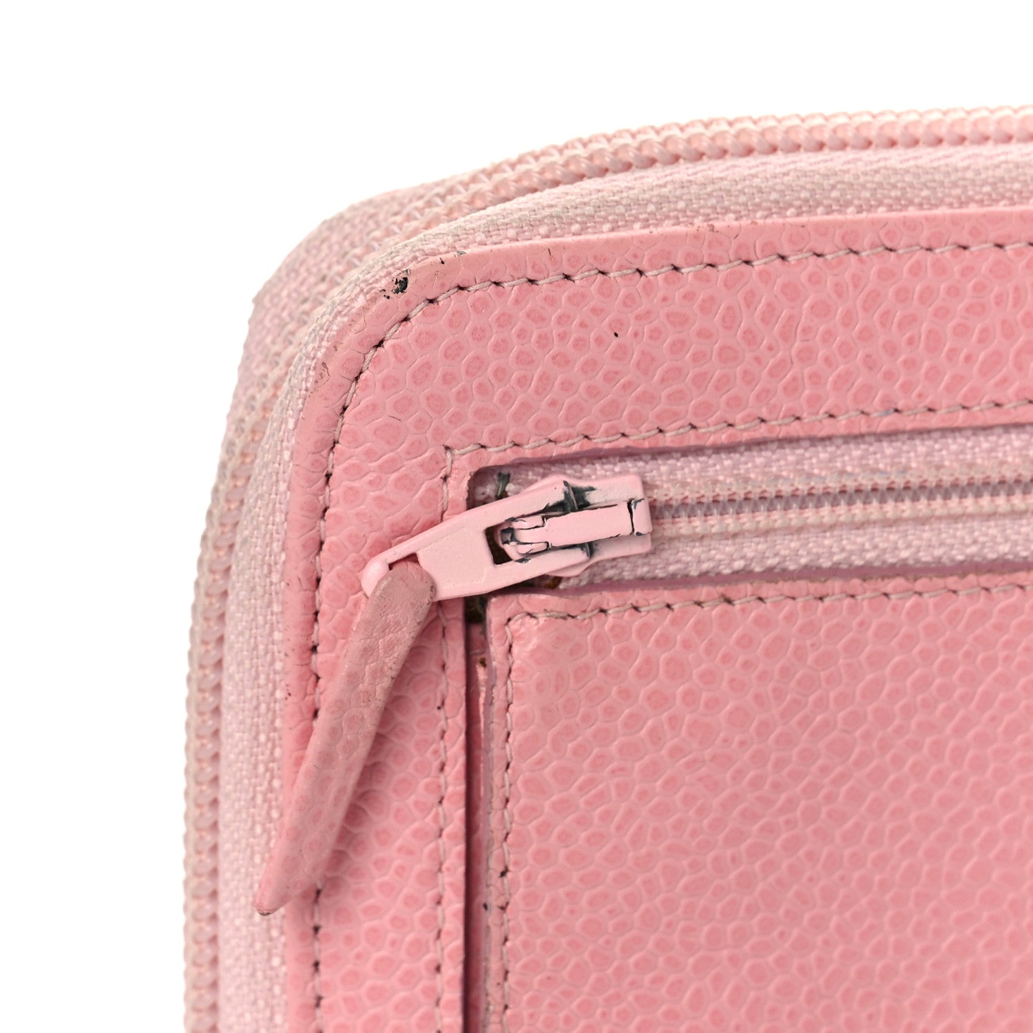 Chanel Caviar Large Timeless CC Zip Around Wallet Pink 13 of 15