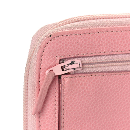 Chanel Caviar Large Timeless CC Zip Around Wallet Pink 13 of 15