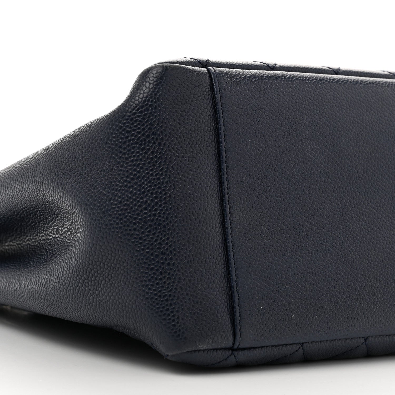 Chanel Caviar Quilted Grand Shopping Tote GST Navy Blue 10 of 13