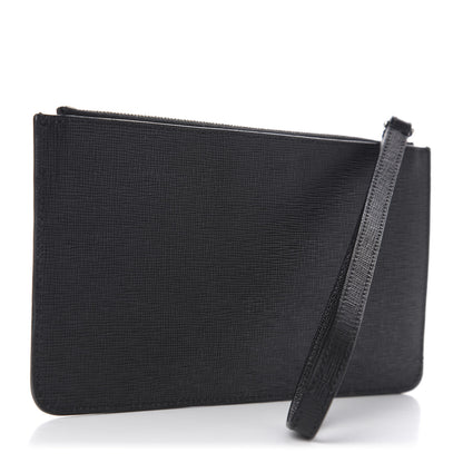 Fendi Vitello Elite Mink Fur Studded Karlito Zip Pouch Black 2 of 6