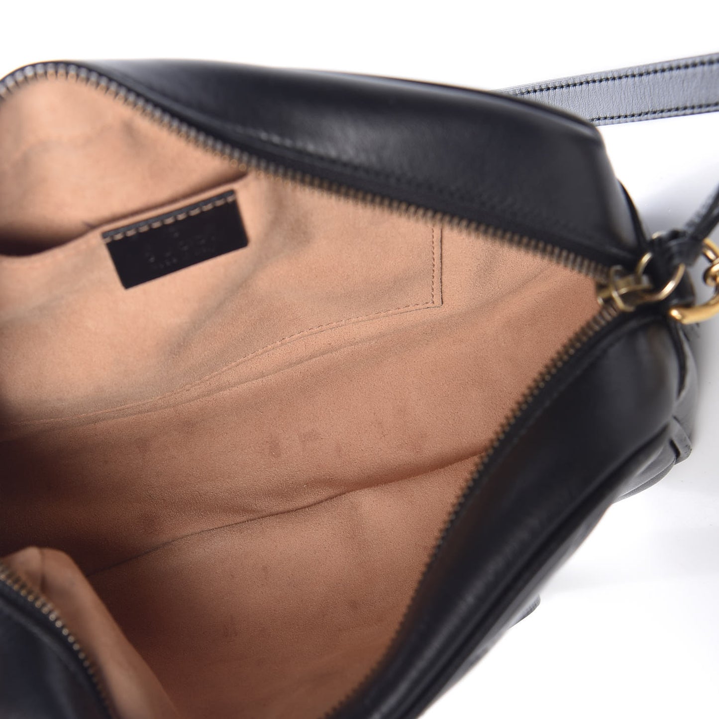 Calfskin Matelasse Small GG Marmont Chain Shoulder Bag Black
