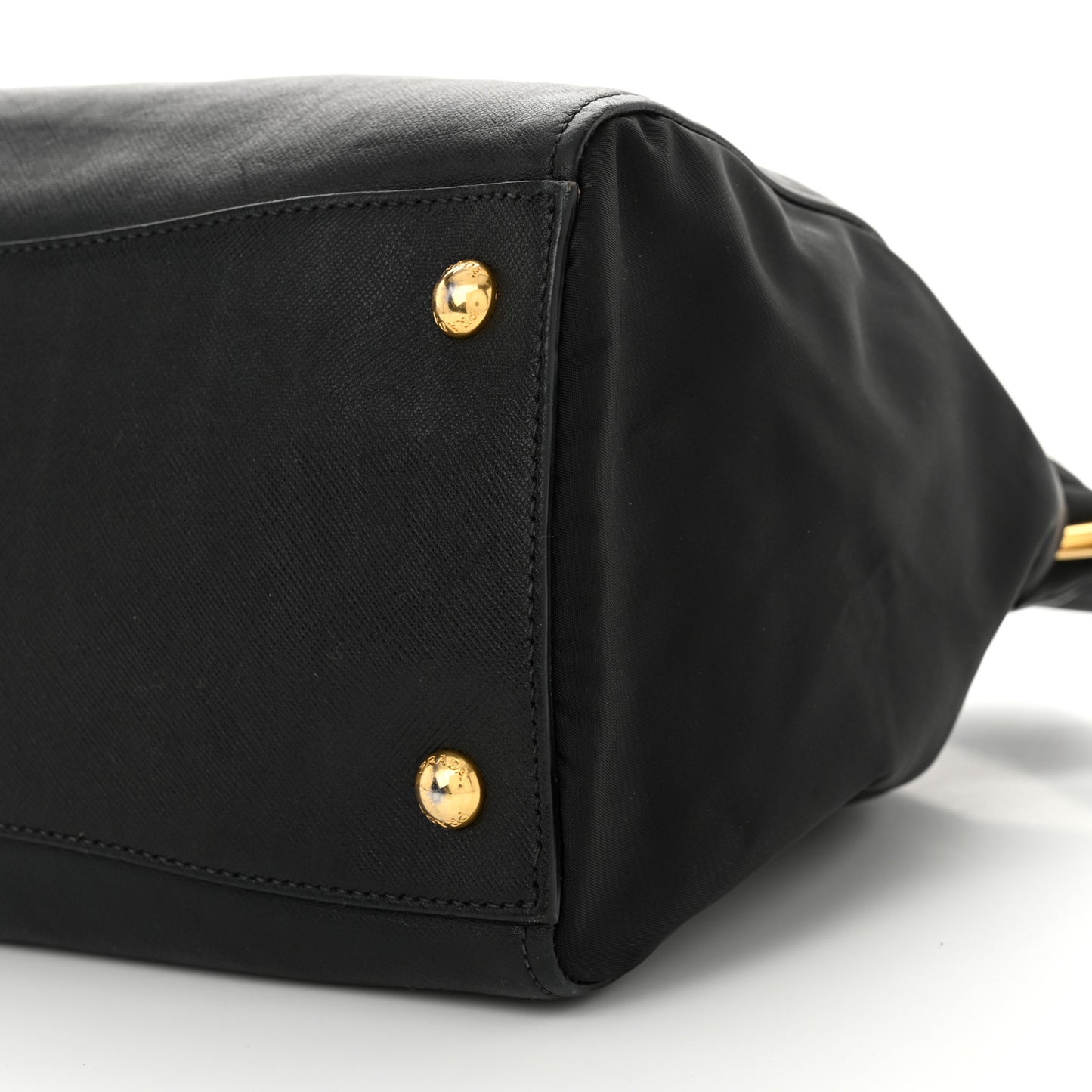 Saffiano Tessuto Nylon Satchel Black