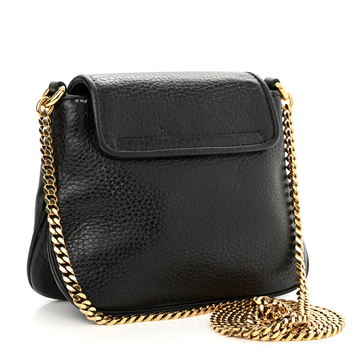 Pebbled Calfskin Small 1973 Chain Shoulder Bag Black