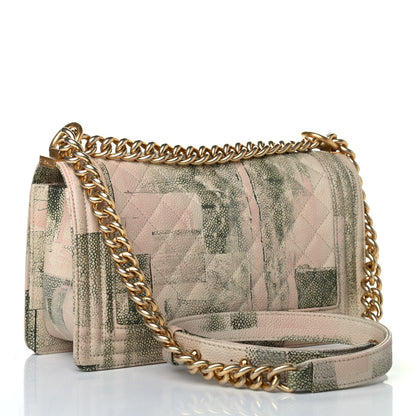 Chanel Painted Caviar Quilted Medium Boy In Cuba Flap Khaki 2 of 4