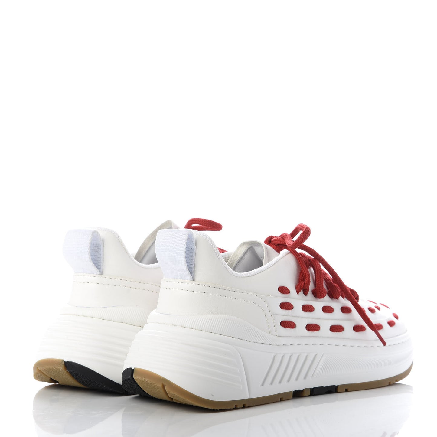 Calfskin Speedster Sneakers 37 White Bright Red
