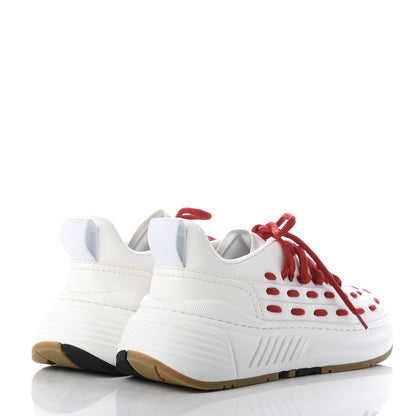 Bottega Veneta Calfskin Speedster Sneakers 37 White Bright Red 4 of 13