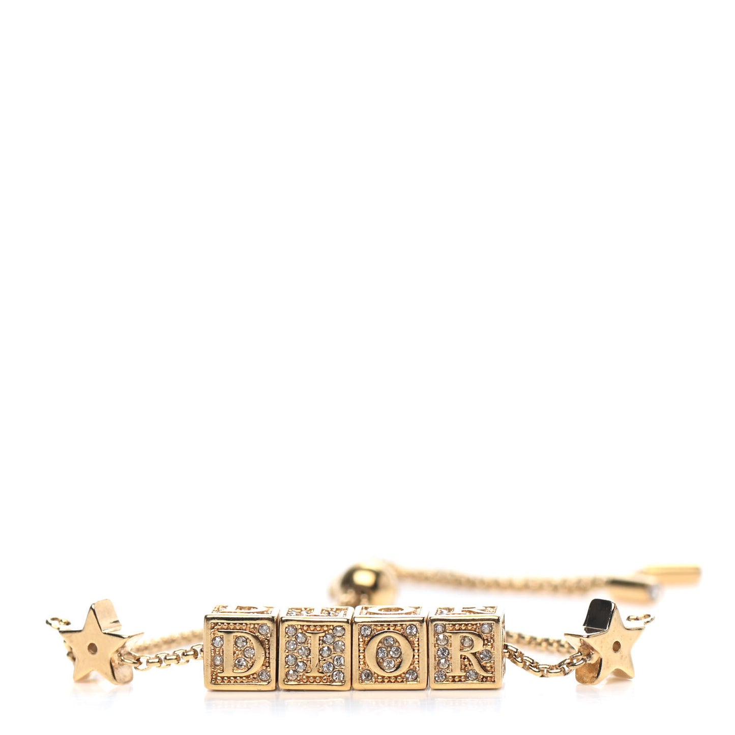 Crystal Star Dice Bracelet Gold