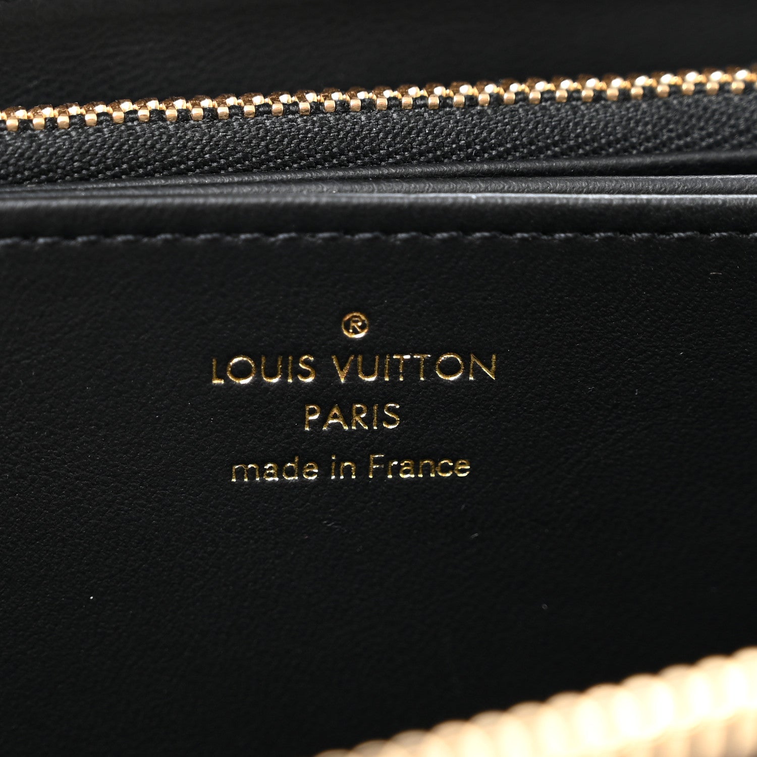 Louis Vuitton Lambskin Embossed Monogram Coussin Zippy Wallet Black 6 of 6