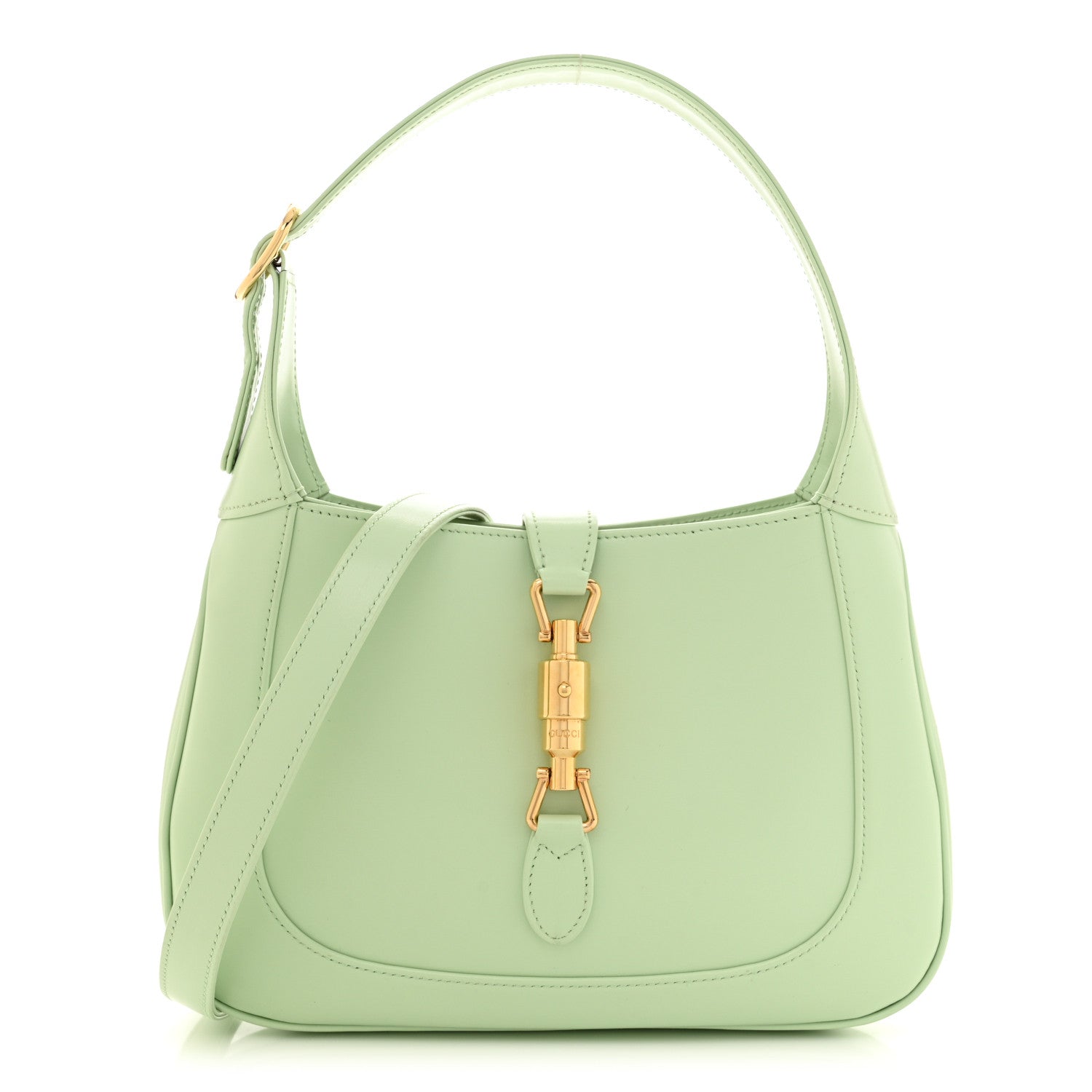 Gucci Boarded Dyana Lux Calfskin Small Jackie 1961 Hobo Tropical Sage 1 of 12