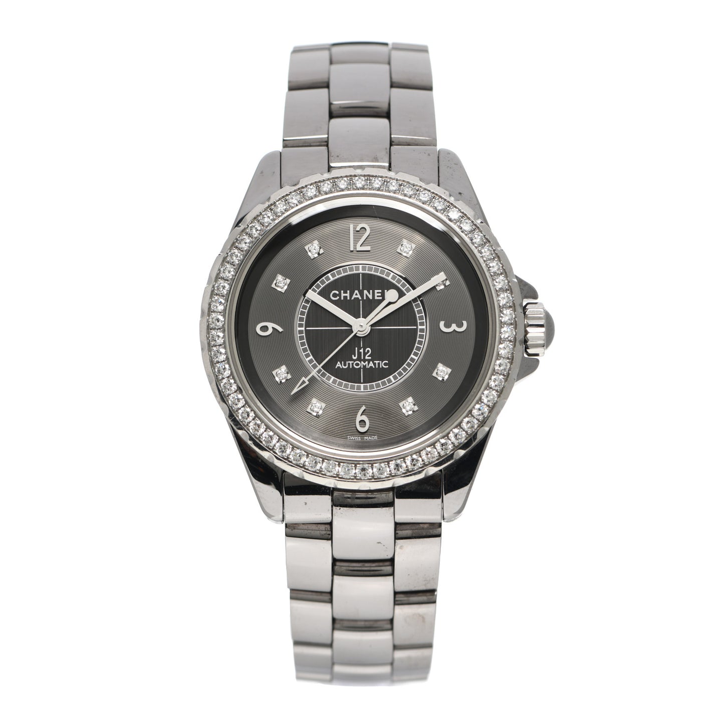 Titanium Ceramic Diamond Bezel 38mm J12 Automatic Watch
