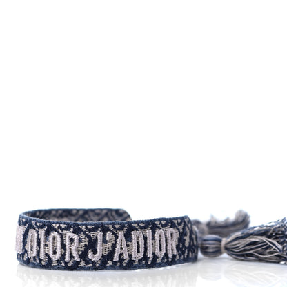 Christian Dior Woven Cotton J'Adior Friendship Bracelet Set Navy 5 of 5
