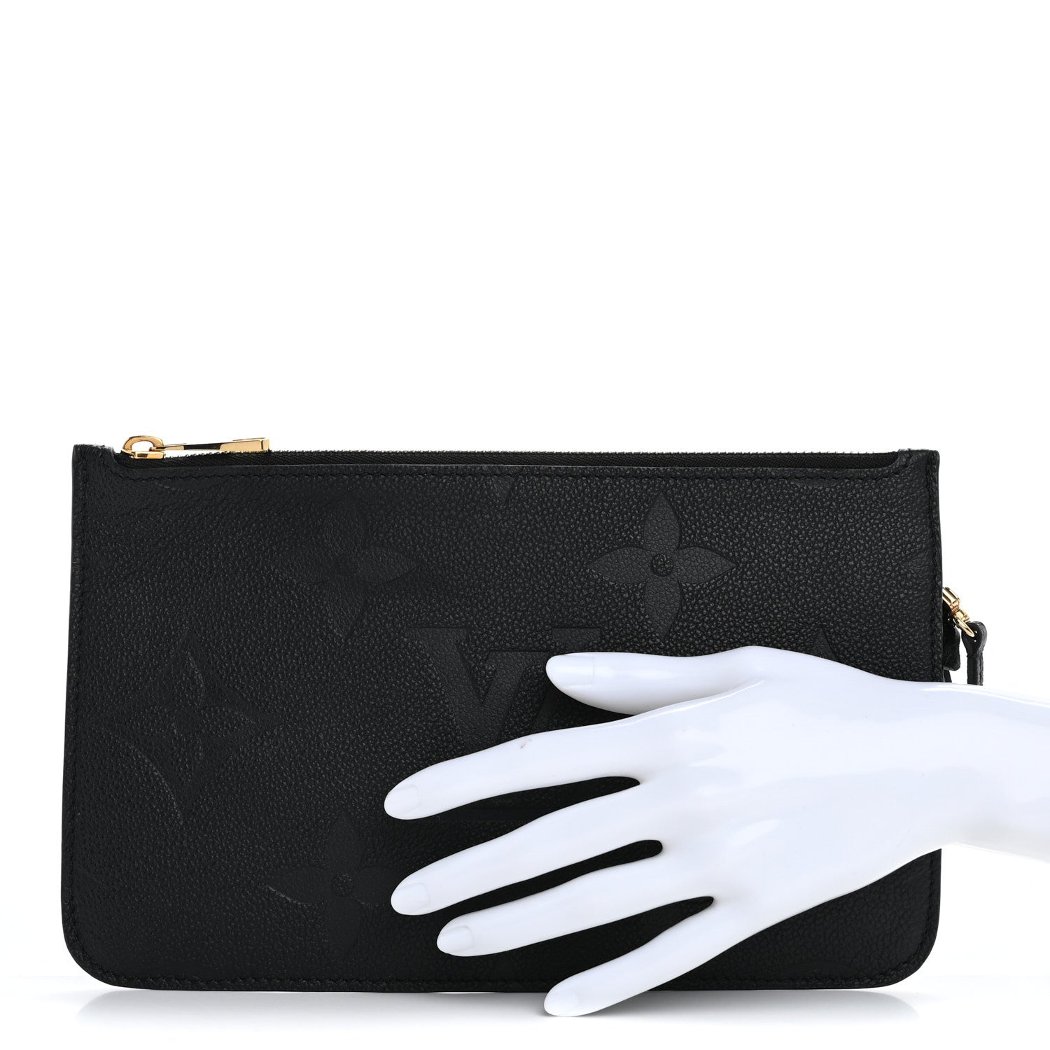 Louis Vuitton Empreinte Monogram Giant Neverfull MM Pochette Black 2 of 9