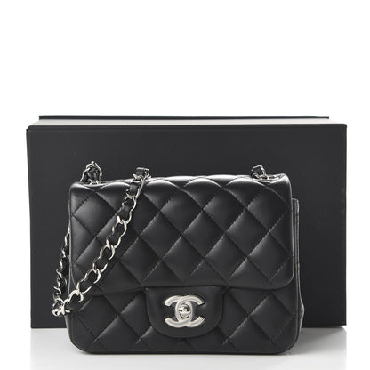 Chanel Lambskin Quilted Mini Square Flap Black 11 of 11