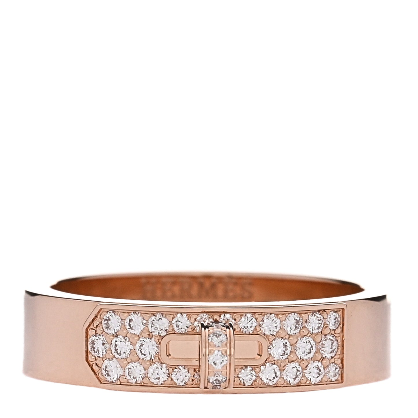 18K Rose Gold Diamond Pave Kelly Ring 53 6.5