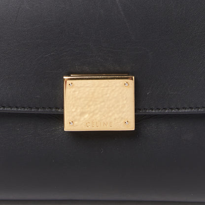 Celine Smooth Calfskin Canvas Medium Trapeze Black 7 of 8