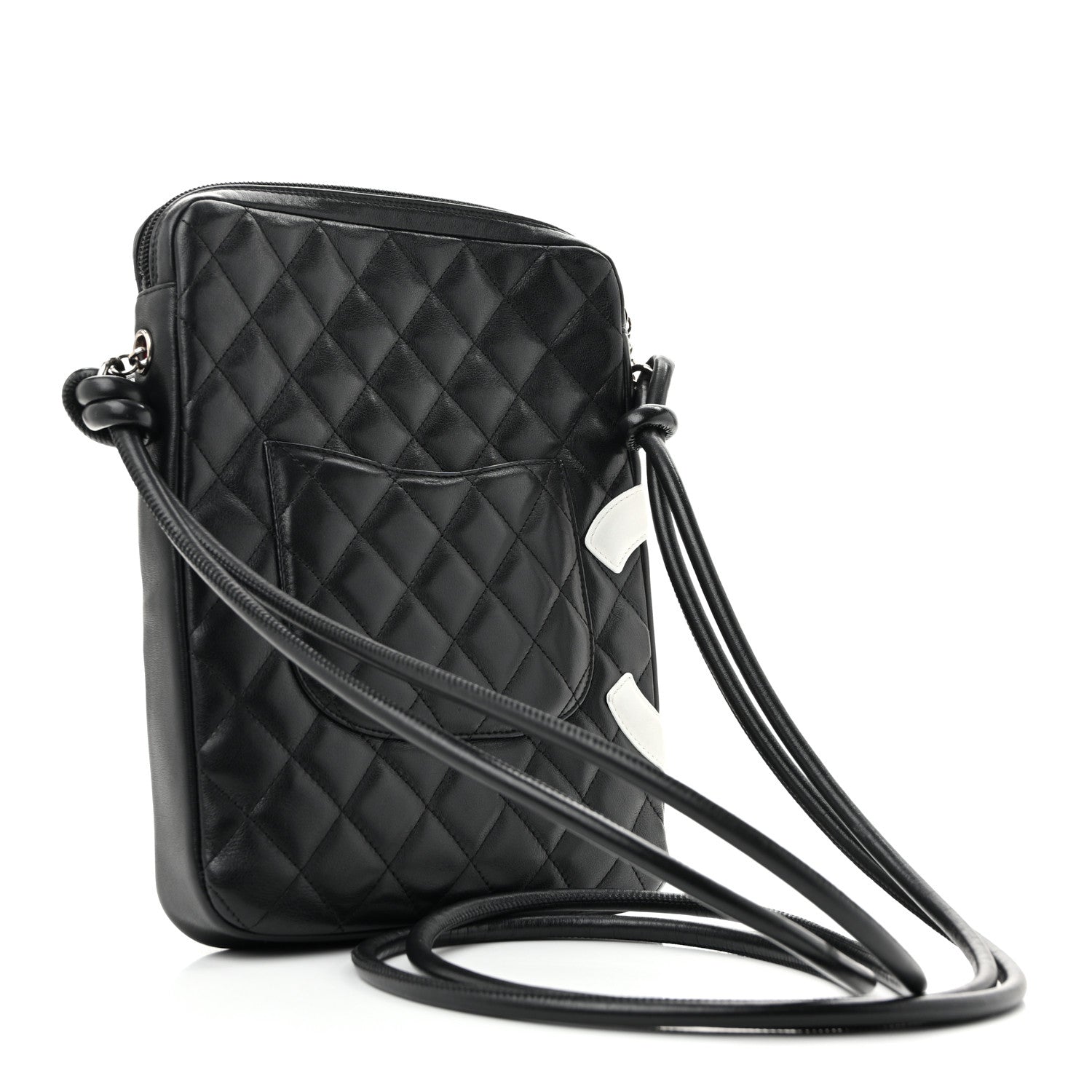 Chanel Calfskin Quilted Medium Cambon Messenger Black White 3 of 15