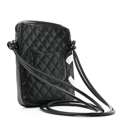 Chanel Calfskin Quilted Medium Cambon Messenger Black White 3 of 15