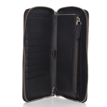 Burberry London Grainy Calfskin Renfrew Long Zip Around Wallet Black 5 of 9