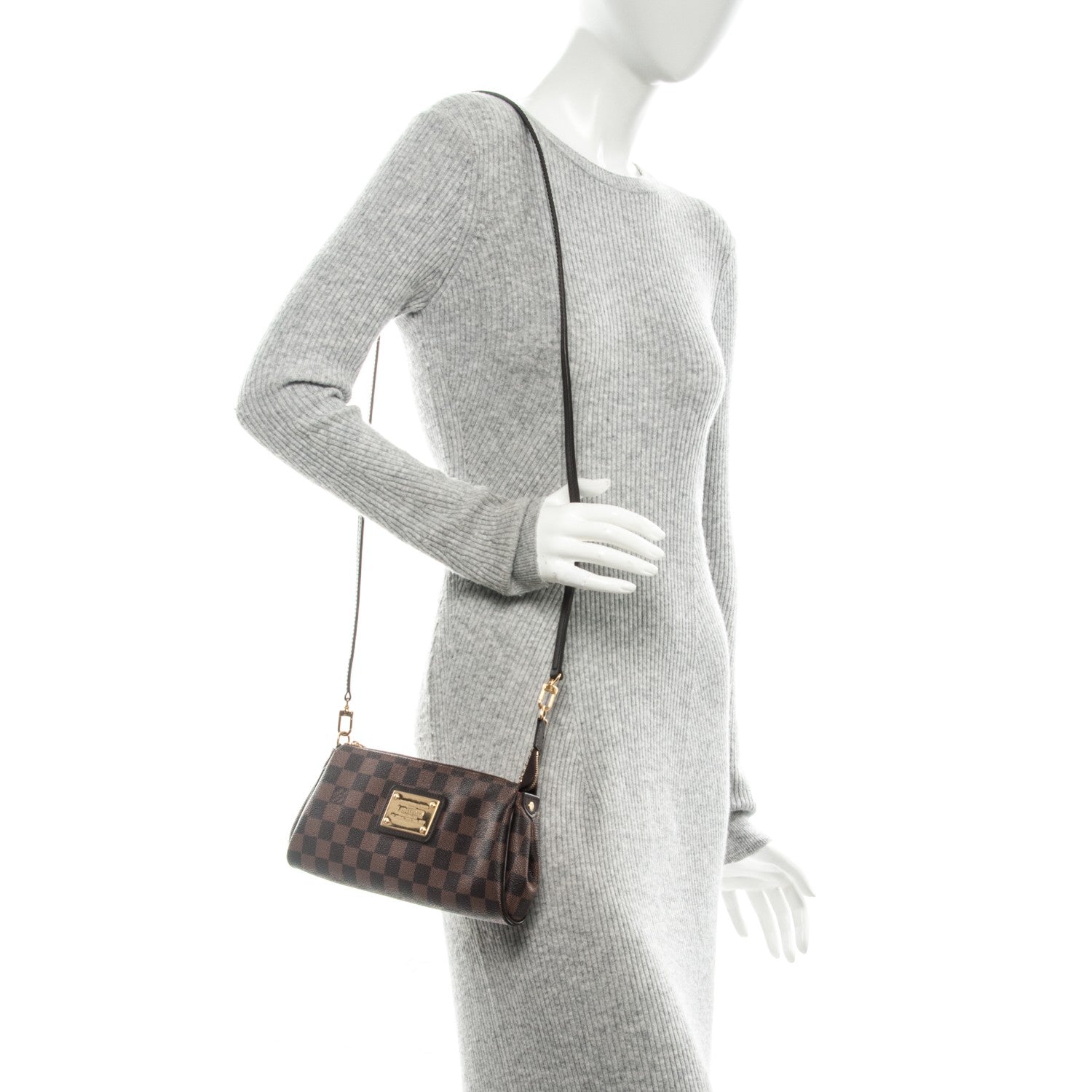 Louis Vuitton Damier Ebene Eva Clutch 2 of 7