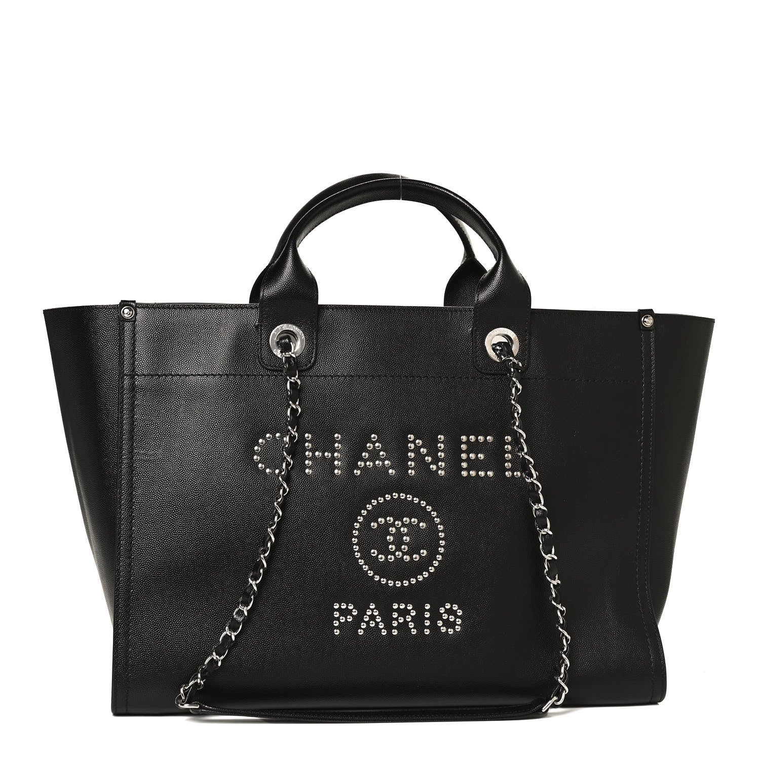 Chanel Caviar Medium Studded Deauville Tote Black 1 of 12