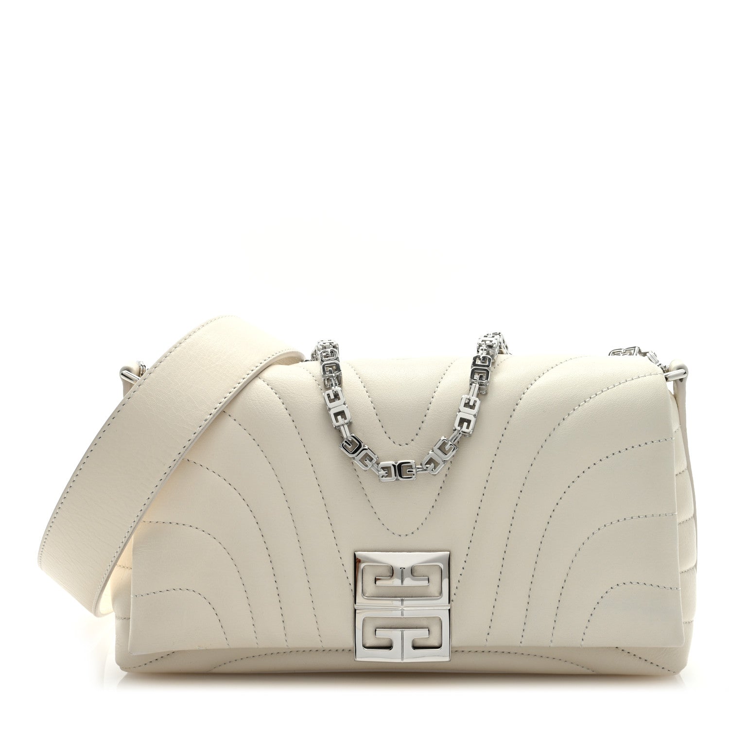 Givenchy Calfskin Quilted Small 4G Shoulder Bag Ivory 1 of 8