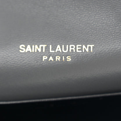 Saint Laurent Lambskin Quilted Monogram Micro Gaby Crossbody Bag Storm 6 of 11