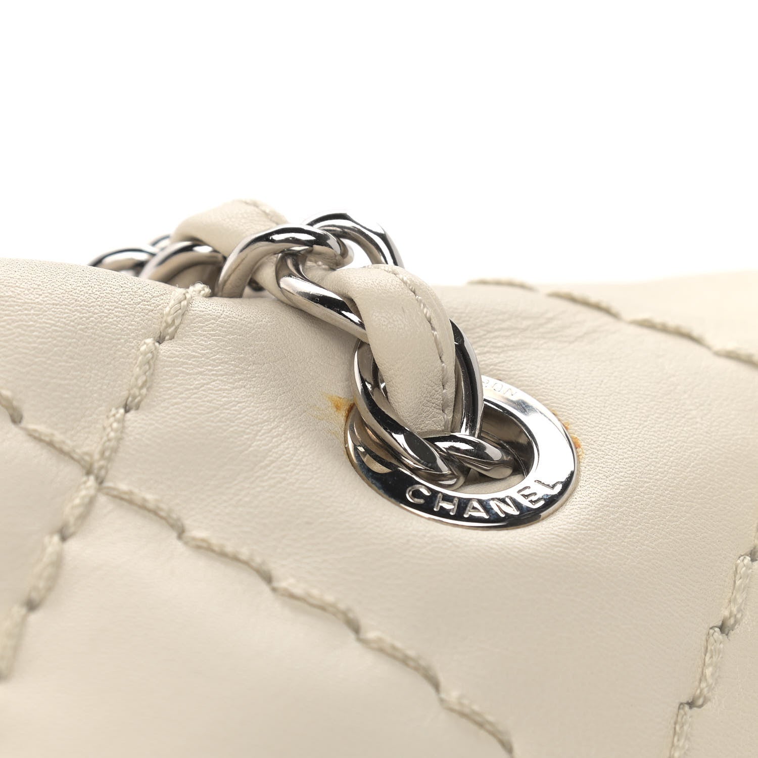Chanel Calfskin Stitched Large Expandable Flap Bag White 12 of 15